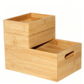 3 Pack Bamboo Storage Box with Handle C352398