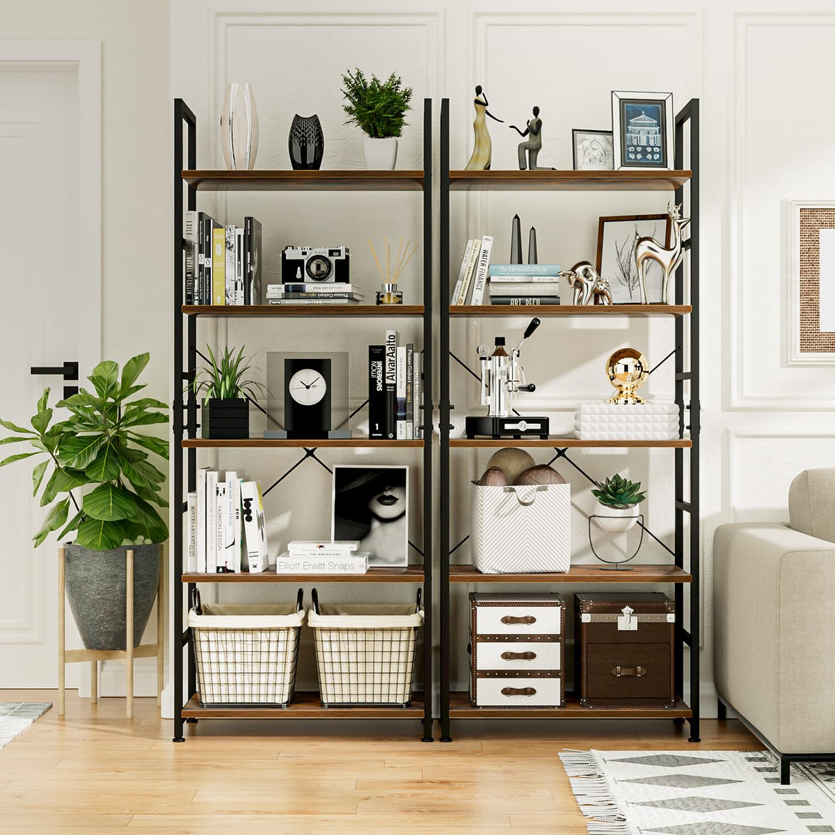 5 Tier Freestanding Bookshelf E8480
