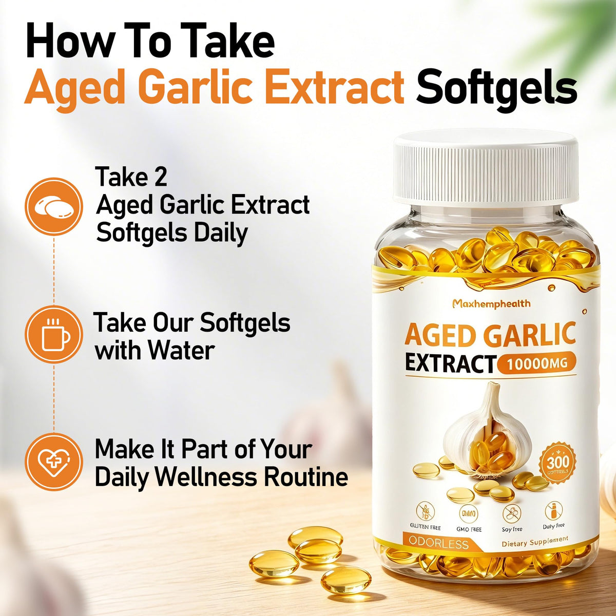 Aged Garlic Extract 300 Softgels Z383