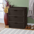 Wide 3 Drawer Plastic Storage Dresser V456270