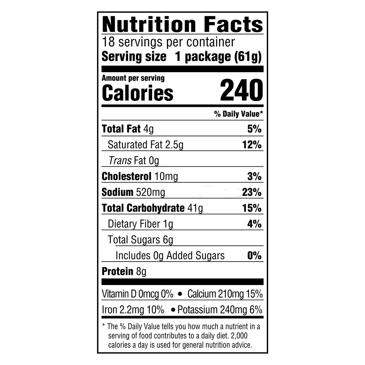 Mac and Cheese Dinner 18 Packets Original Flavor 38.7 oz G782982