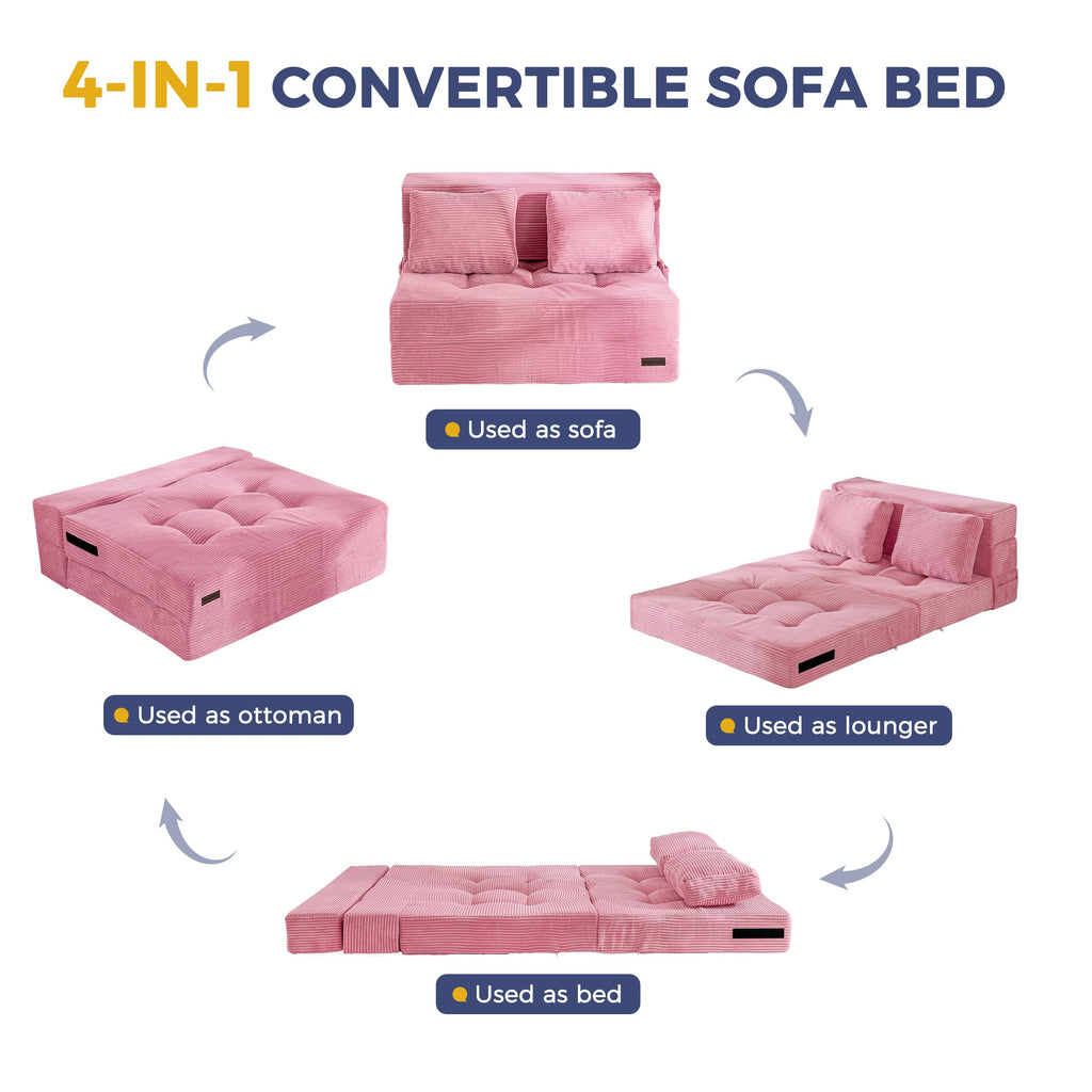Convertible Sofa Bed with Pillow F4294
