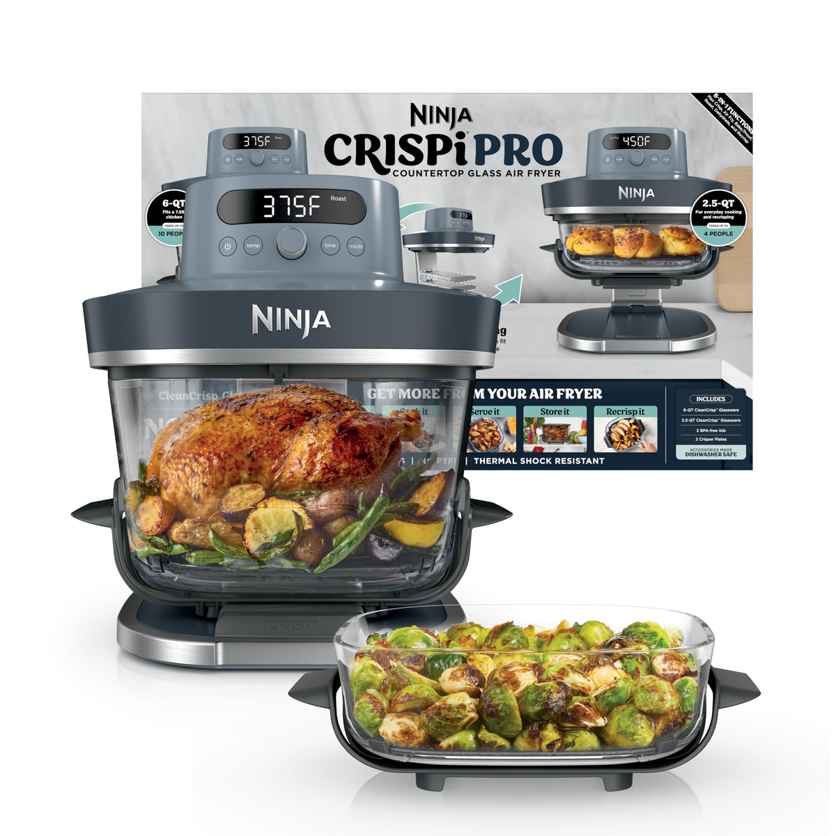 Glass Air Fryer 6-in-1 L456541
