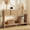 45" Fluted Console Table with 2 Drawers and Open Shelf T417696