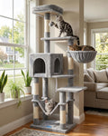 Cat Tree, Multi-Level Sisal Covered Scratching Posts E6314