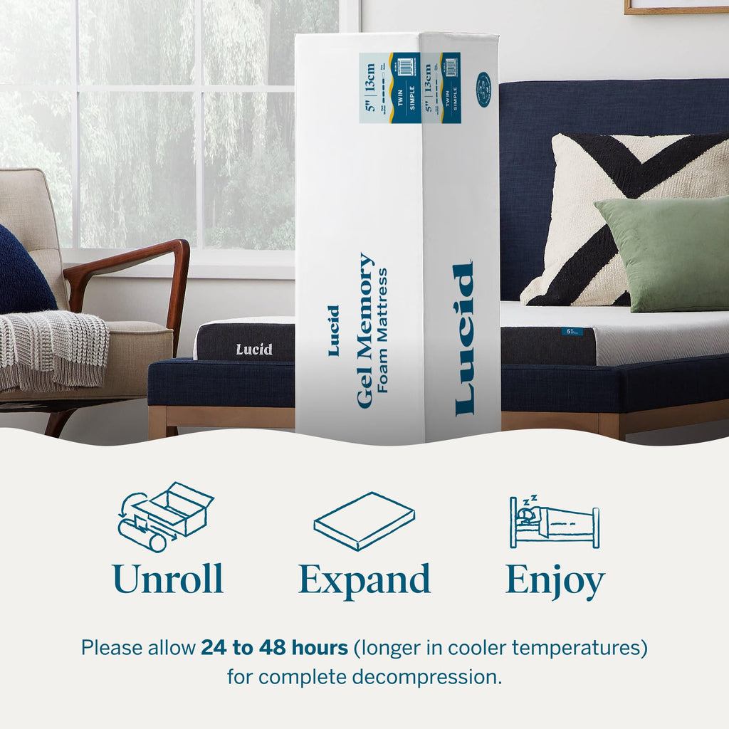 5" Firm Gel Memory Foam Mattress Twin Size X91091