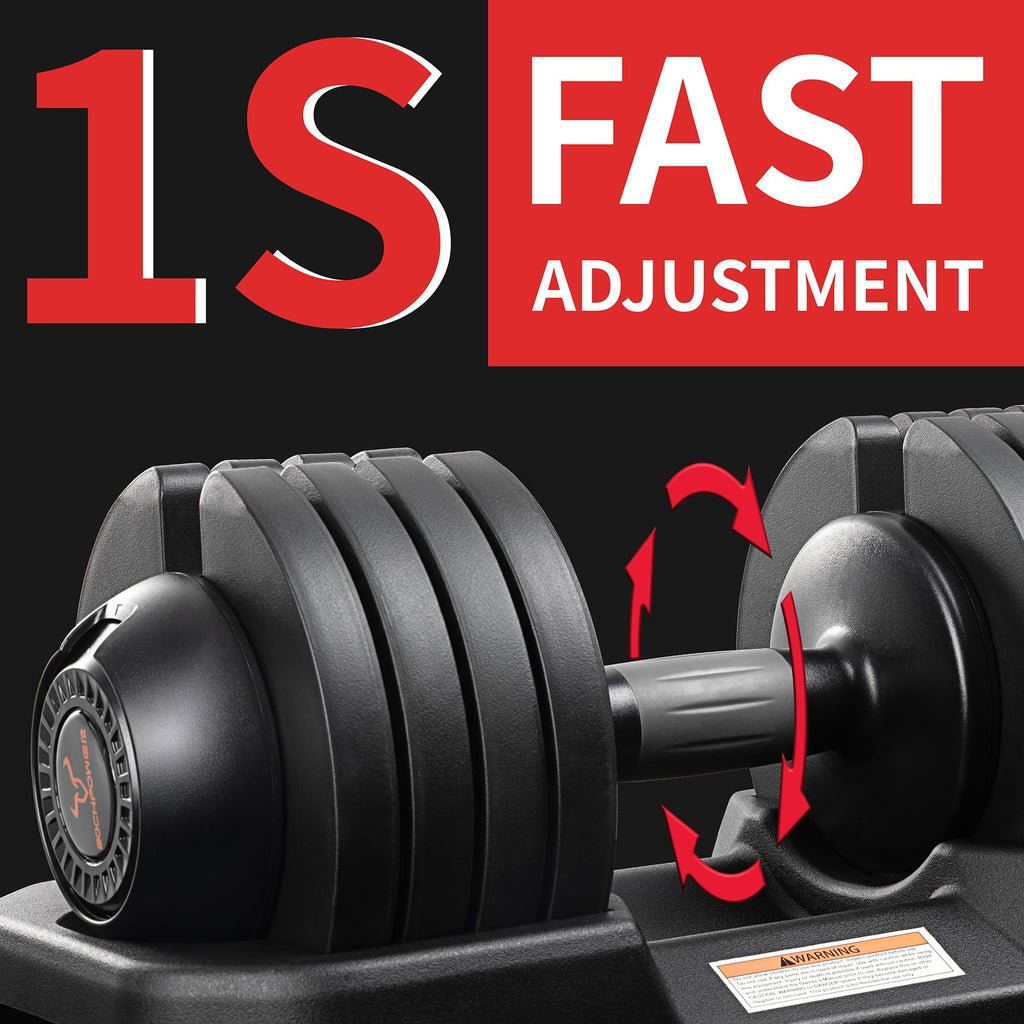 Adjustable Free Weights Dumbbells Set of 2, 52 lbs C7124