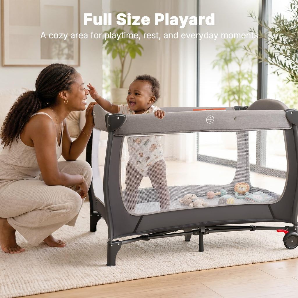 4-in-1 Pack and Play with Bassinet, Gray G330769