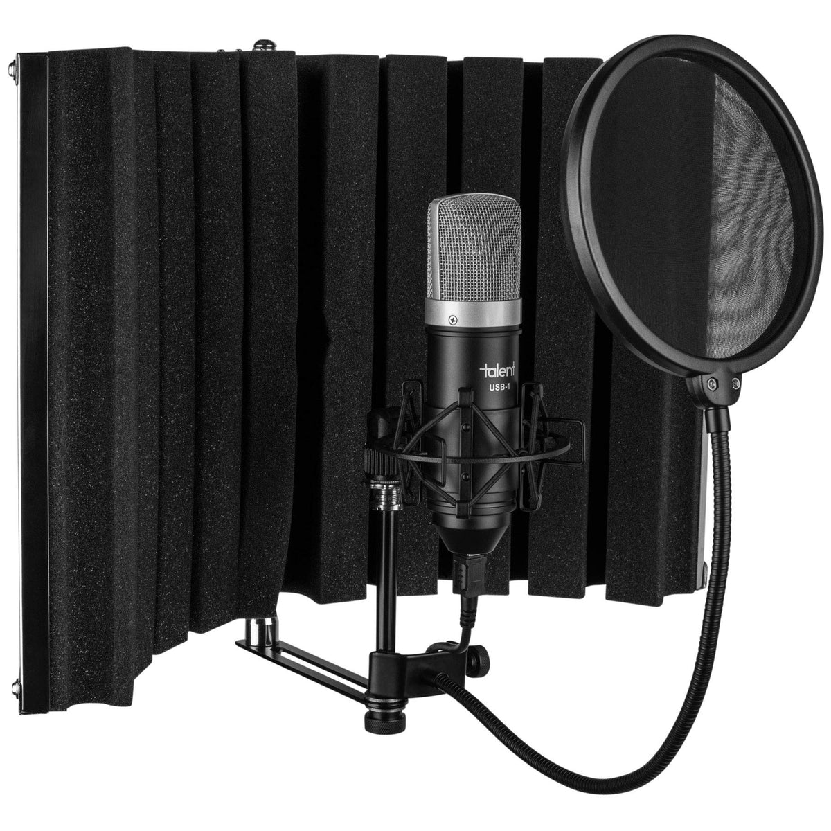 USB Condenser Microphone with Shock Mount and Pop Filter B167