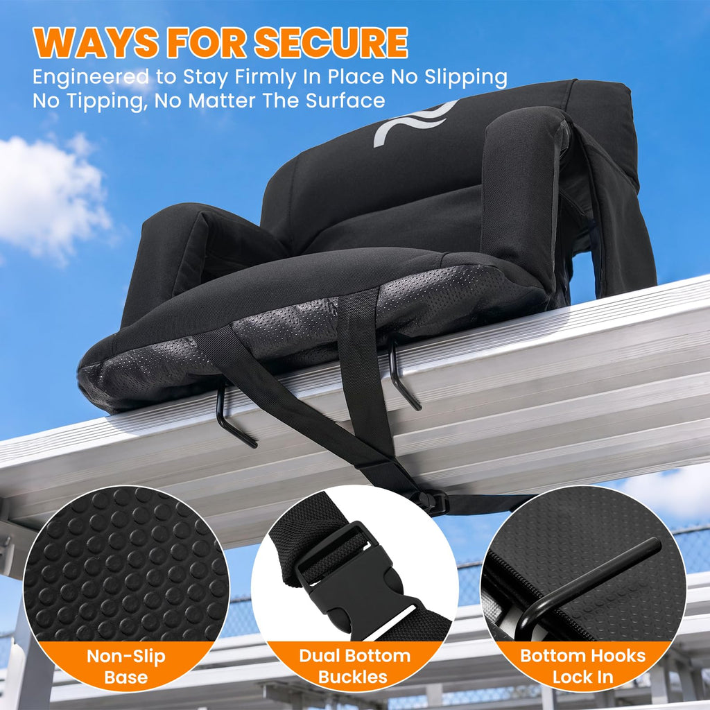 Extra Wide Padded Stadium Seats with Back Support B29613