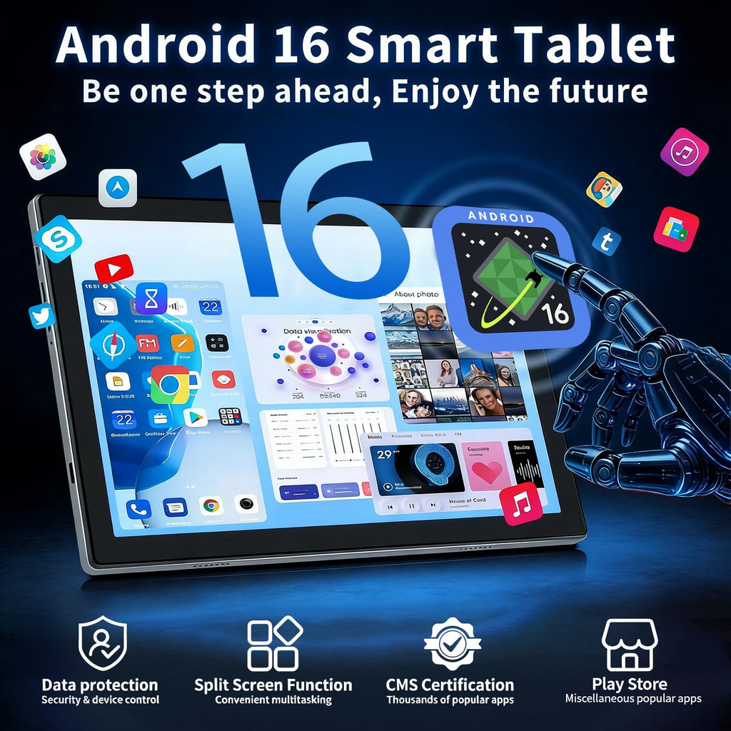 10 Inch Android 16 Tablet 32GB RAM 128GB ROM F13553