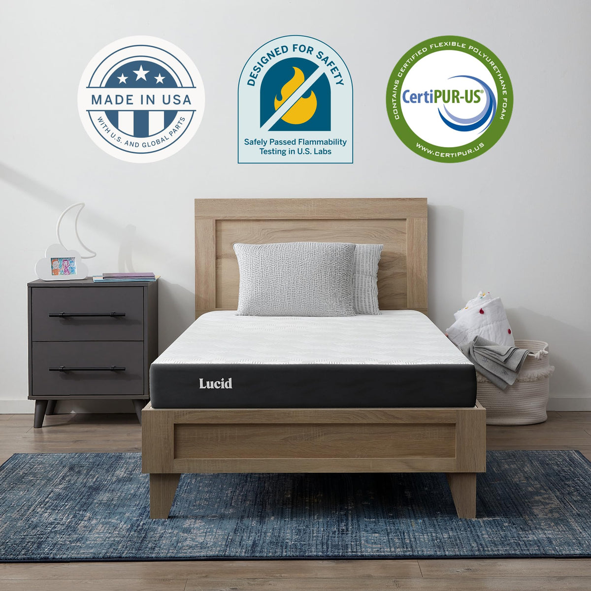 5" Firm Gel Memory Foam Mattress Twin Size X91091
