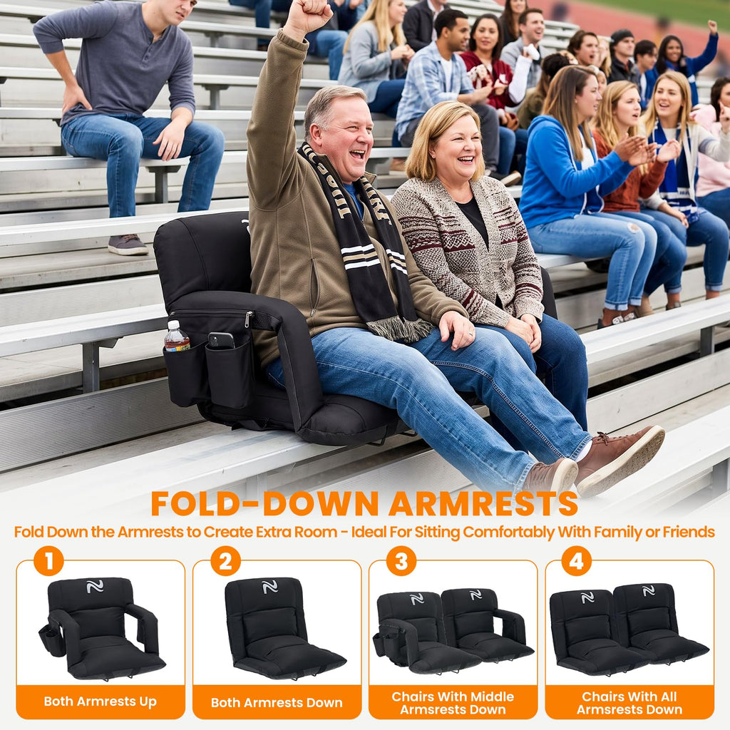 Extra Wide Padded Stadium Seats with Back Support B29613