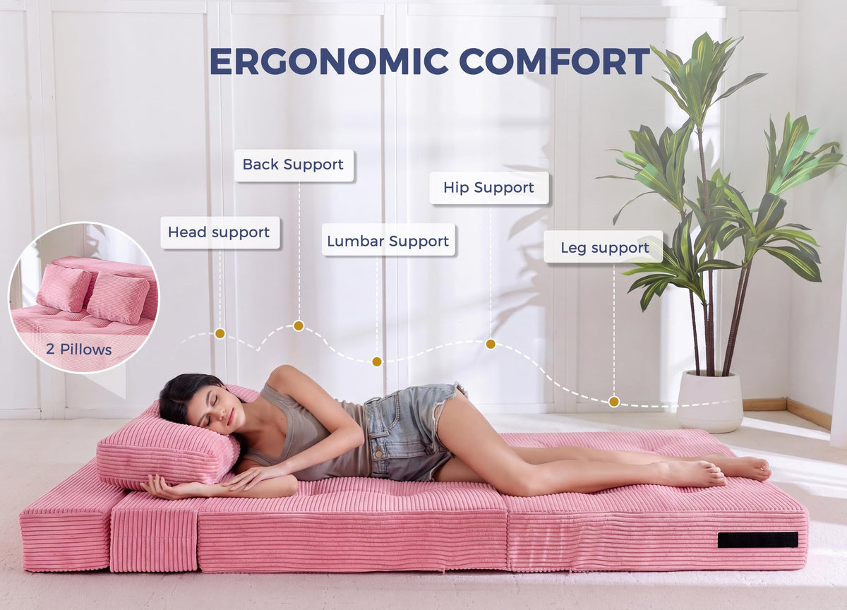Convertible Sofa Bed with Pillow F4294