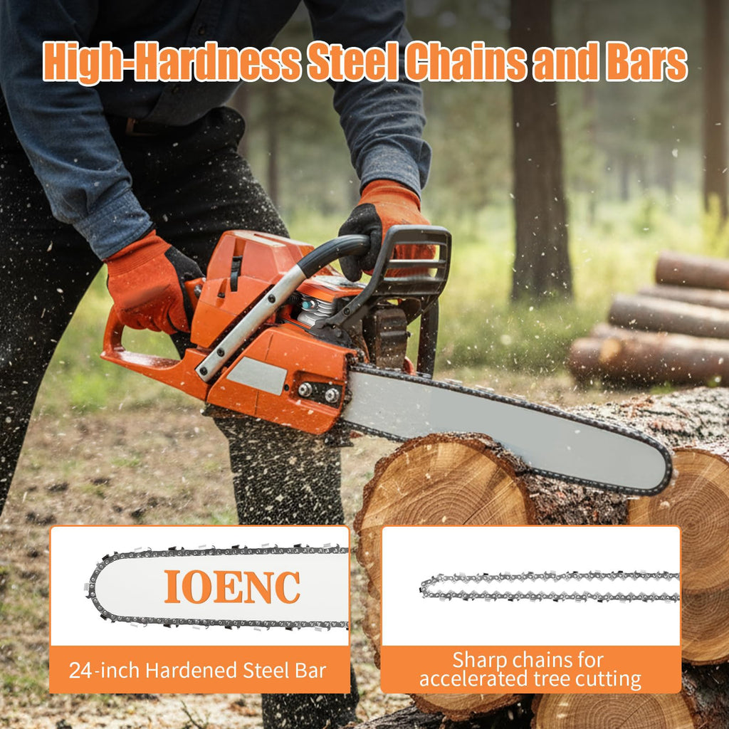 24" 72CC Gas Powered Chainsaw O119000