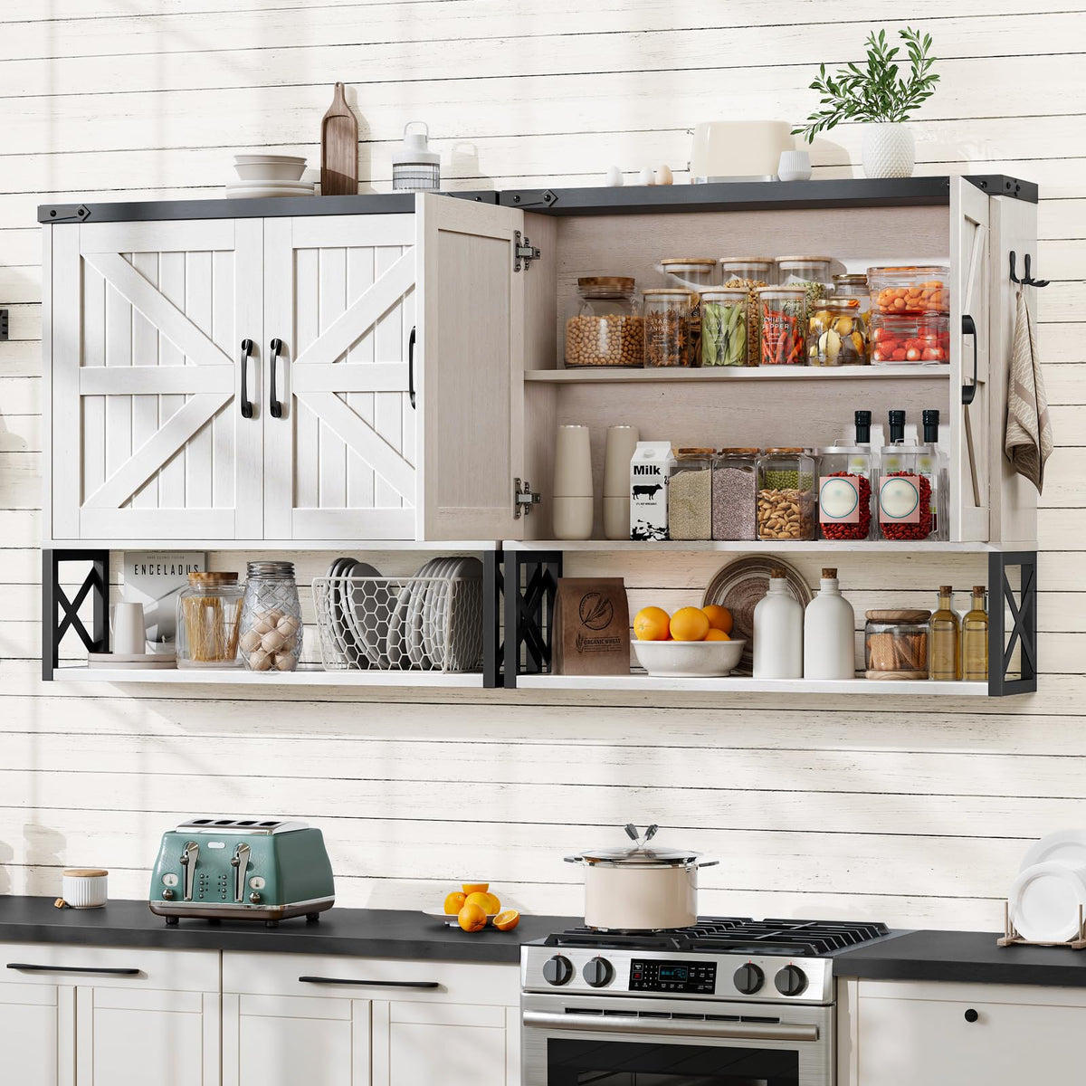 White Bathroom Wall Cabinet Z383