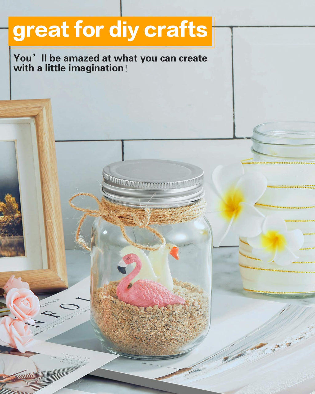 16 oz Mason Jars with Silver Lids 15 Pack I66126