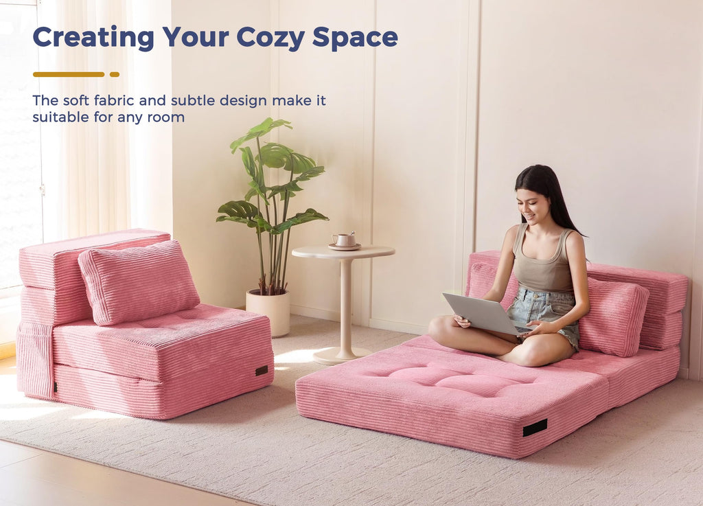 Convertible Sofa Bed with Pillow F4294