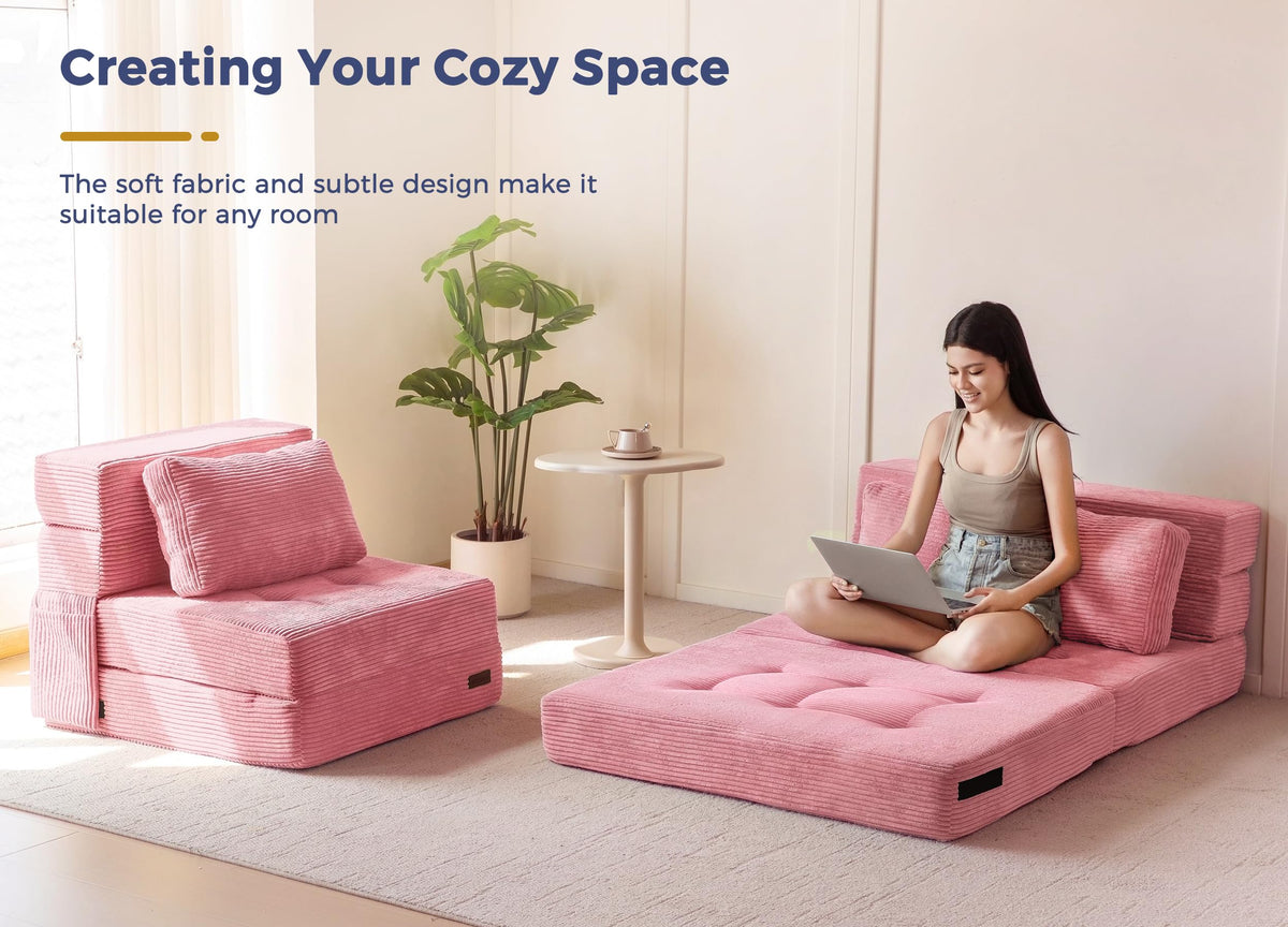 Convertible Sofa Bed with Pillow F4294