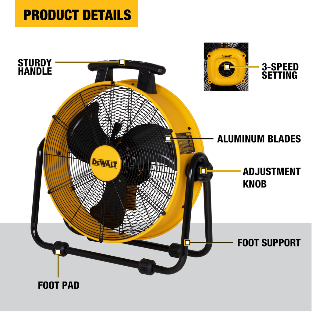20 Inch Adjustable Tilting Drum Fan Q639