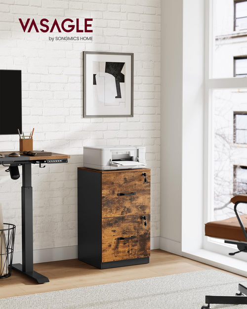2 Drawer File Cabinet with Locks W1753
