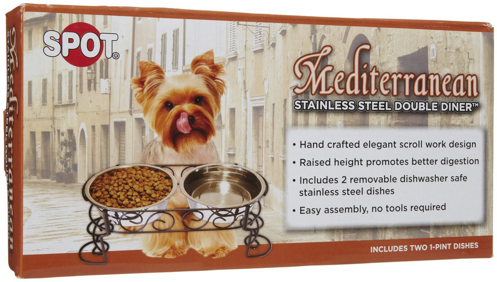 Elevated Dog Bowls with Stainless Steel Bowls J222196