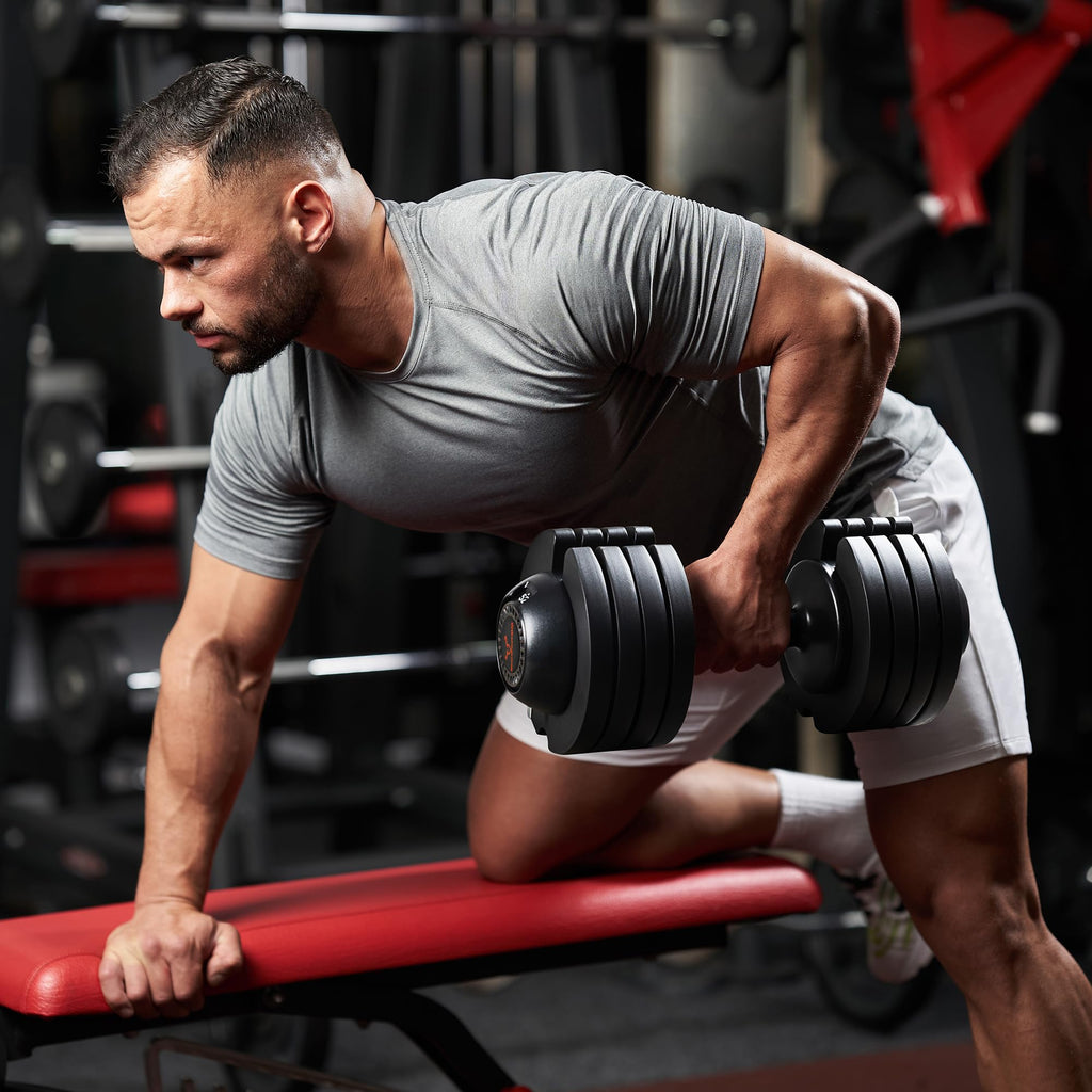 Adjustable Free Weights Dumbbells Set of 2, 52 lbs C7124