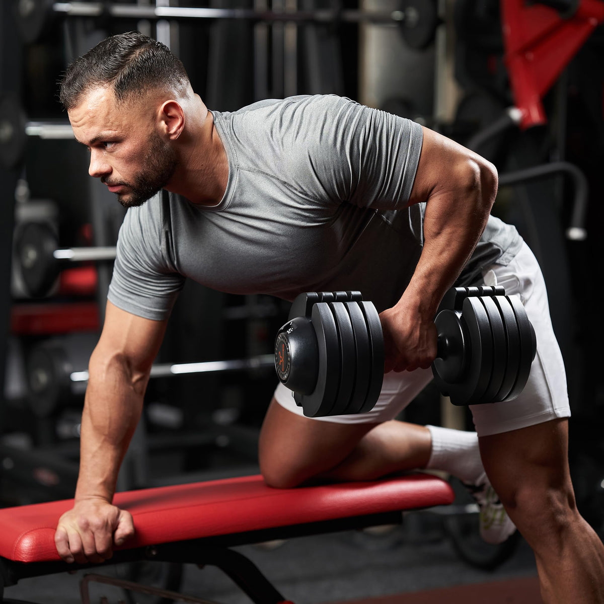Adjustable Free Weights Dumbbells Set of 2, 52 lbs C7124
