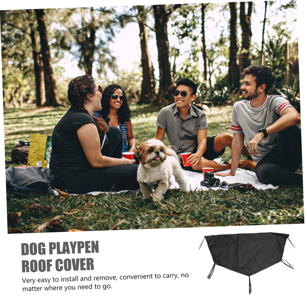 Waterproof Dog Playpen Roof Cover with Sun Shade 210D Oxford Cloth X907