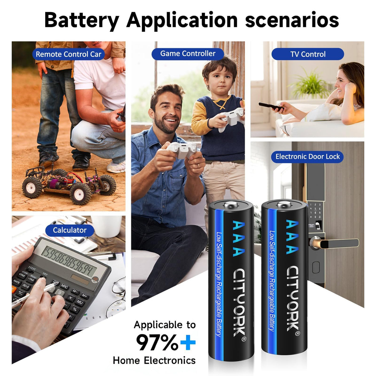 16 Pack AAA 1100mAh NiMH Batteries with 16 Bay LCD Battery Charger S20717