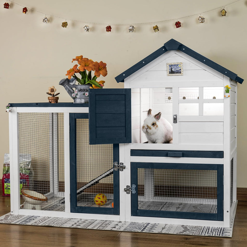 Indoor Outdoor Rabbit Cage with Weatherproof Roof Q1886