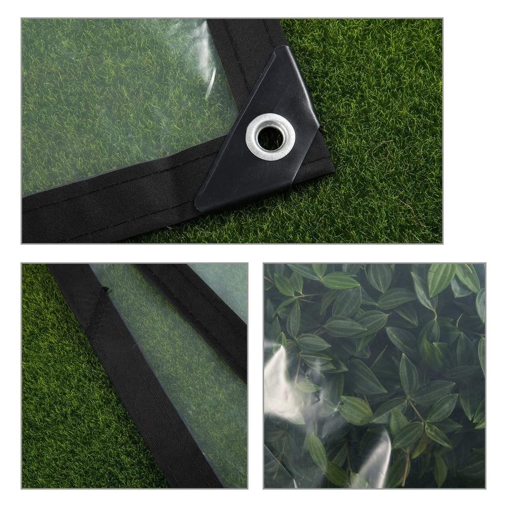 Heavy Duty Waterproof Clear 3x3ft Poly Tarp with Grommets J838619