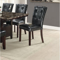 Black Faux Leather Set of 2 Dining Chairs W124798