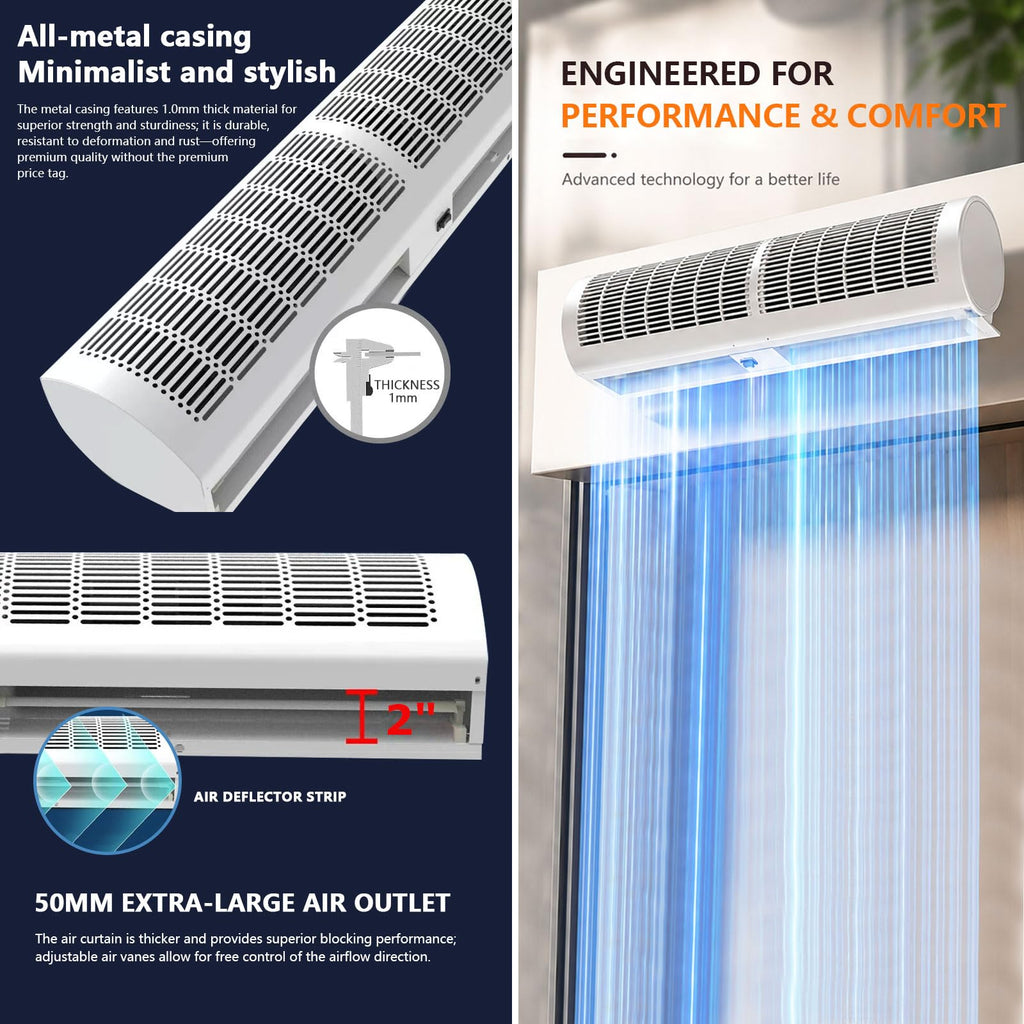 2-Speed Air Curtain Machine with Remote Control I970