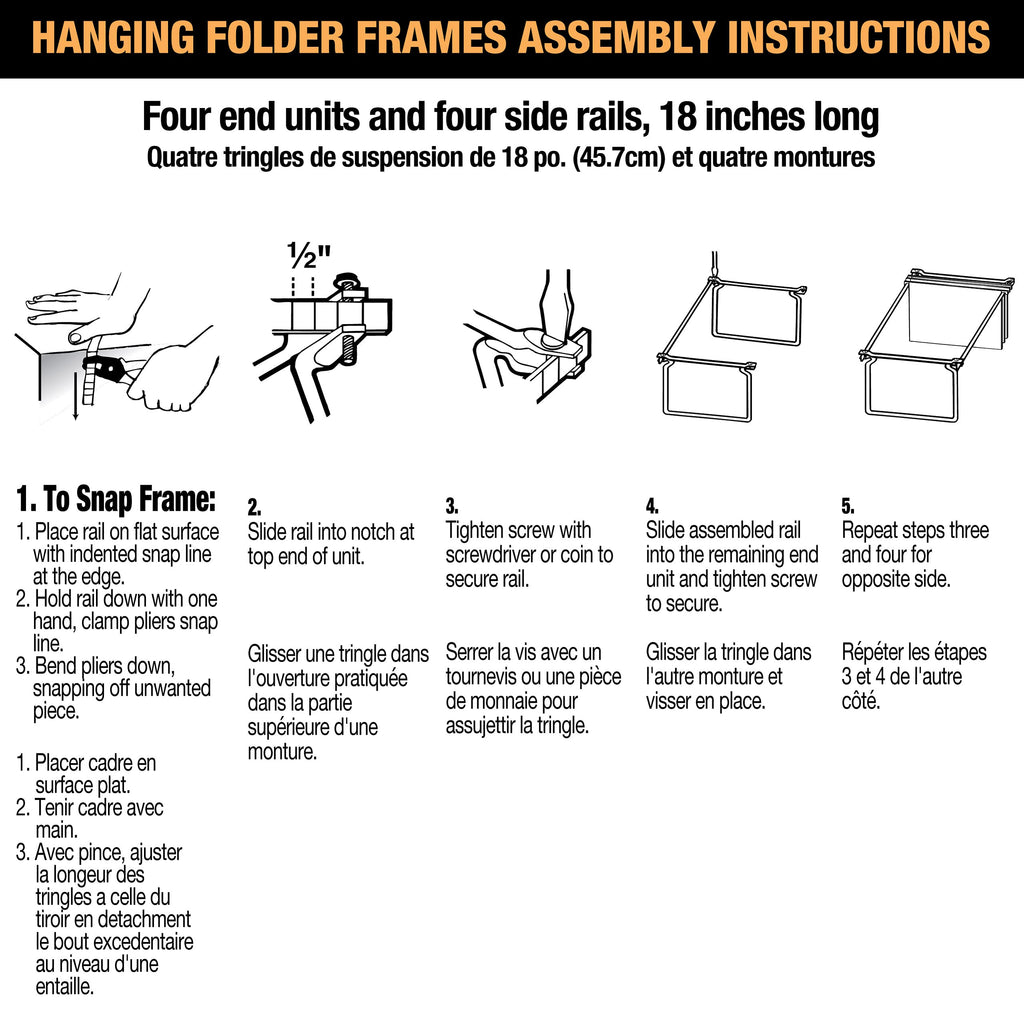 Letter Size Hanging File Frame 2-Pack S16673