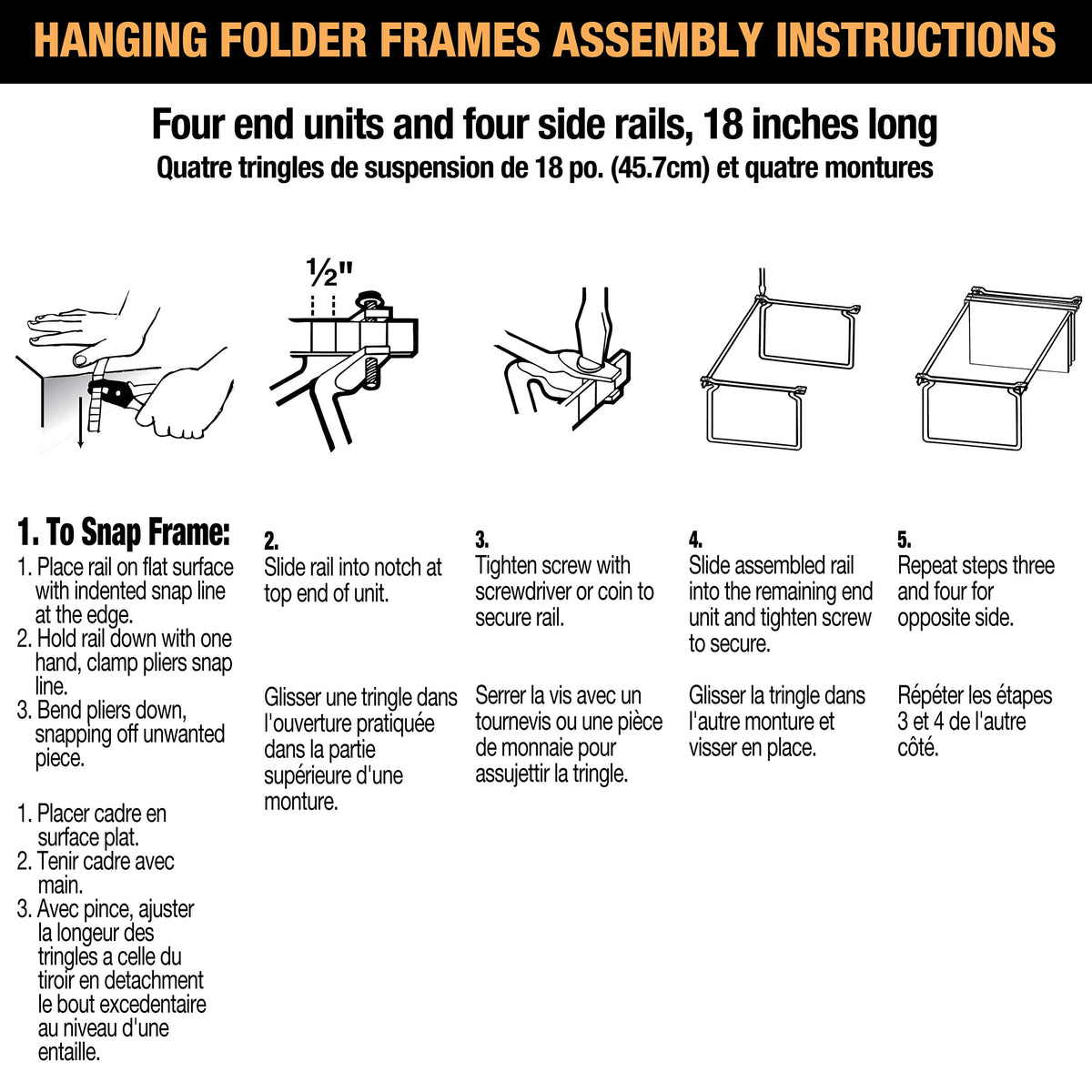 Letter Size Hanging File Frame 2-Pack S16673