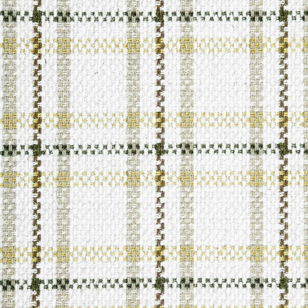 Natural Plaid Woven Fabric Bench M42656