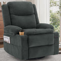 Gray Swivel Rocker Recliner with Massage & Heat M763