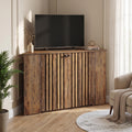 53" Farmhouse Corner TV Stand with Storage U36199