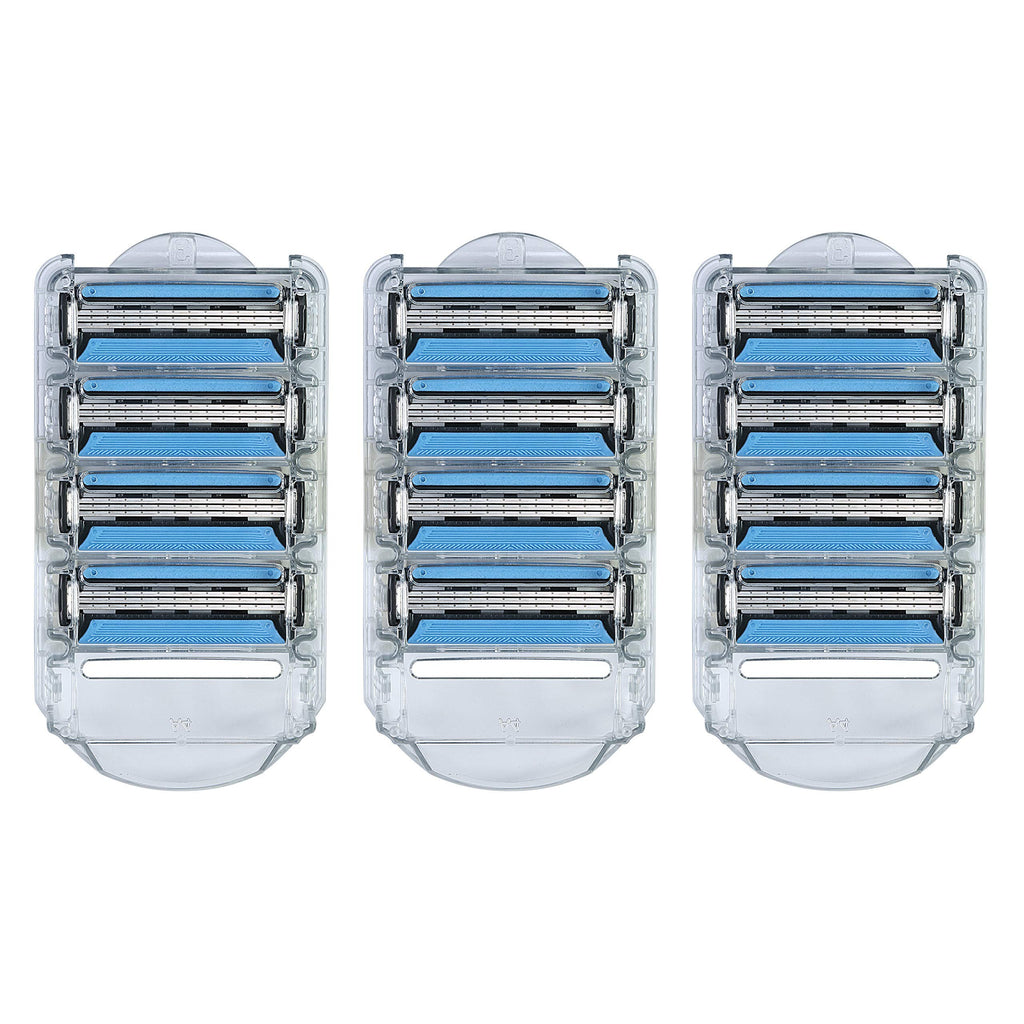 3-Blade Razor Refills with Dual Lubrication, 12 Cartridges T8661