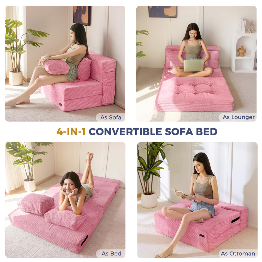 Convertible Sofa Bed with Pillow F4294