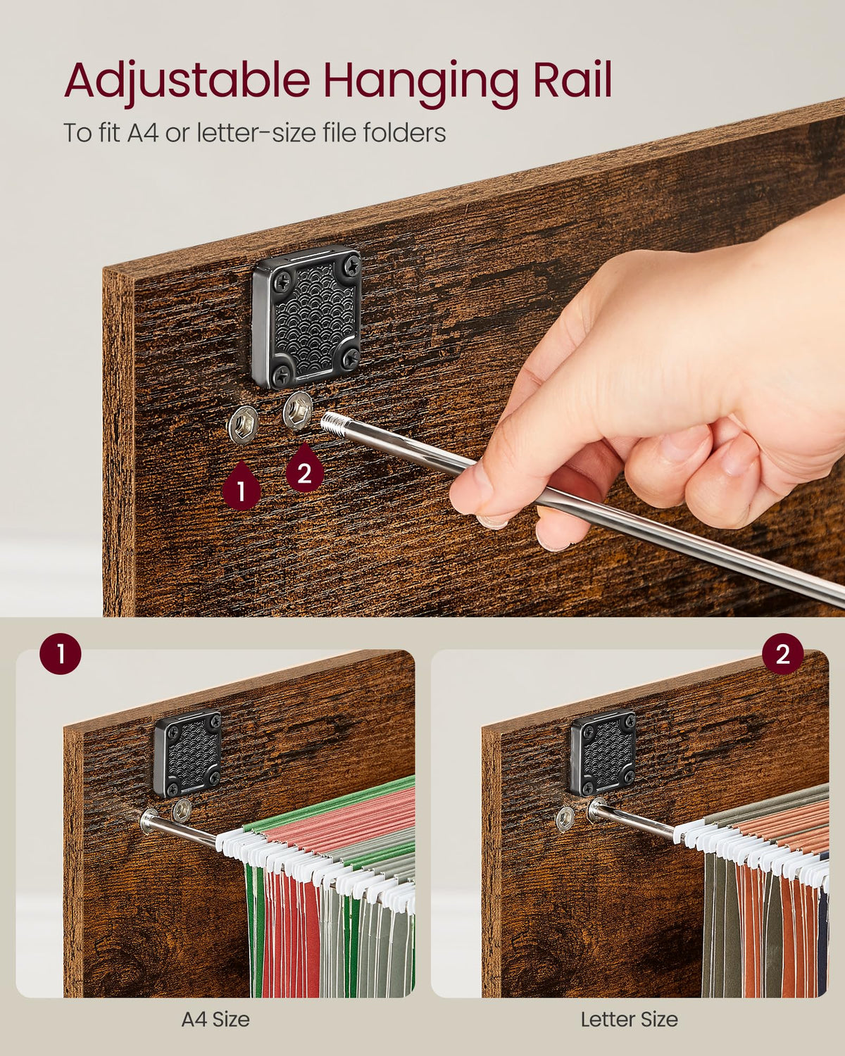 2 Drawer File Cabinet with Locks W1753