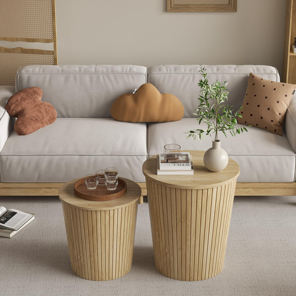 2-Piece Round Coffee Table Set E540258