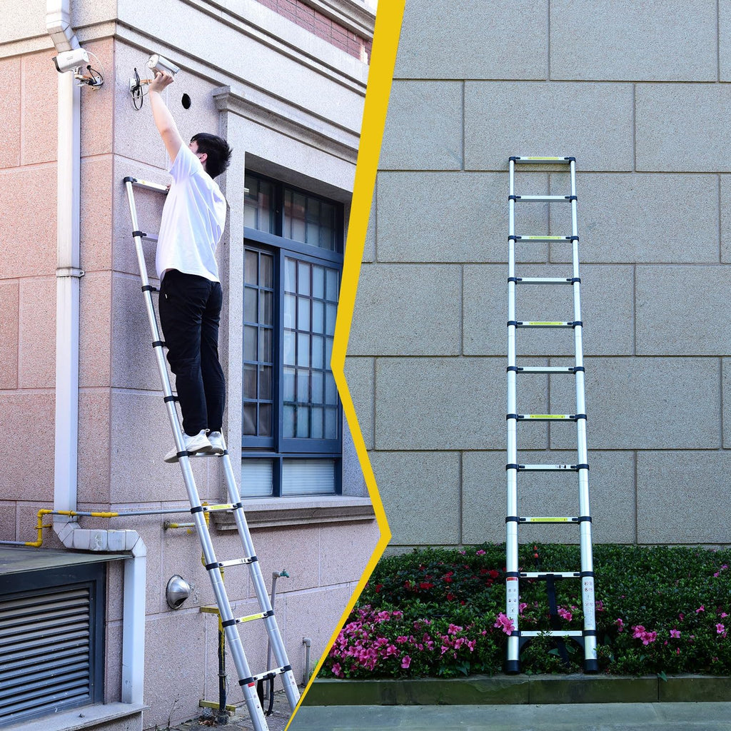Aluminum Telescopic Ladder with Hooks S523700